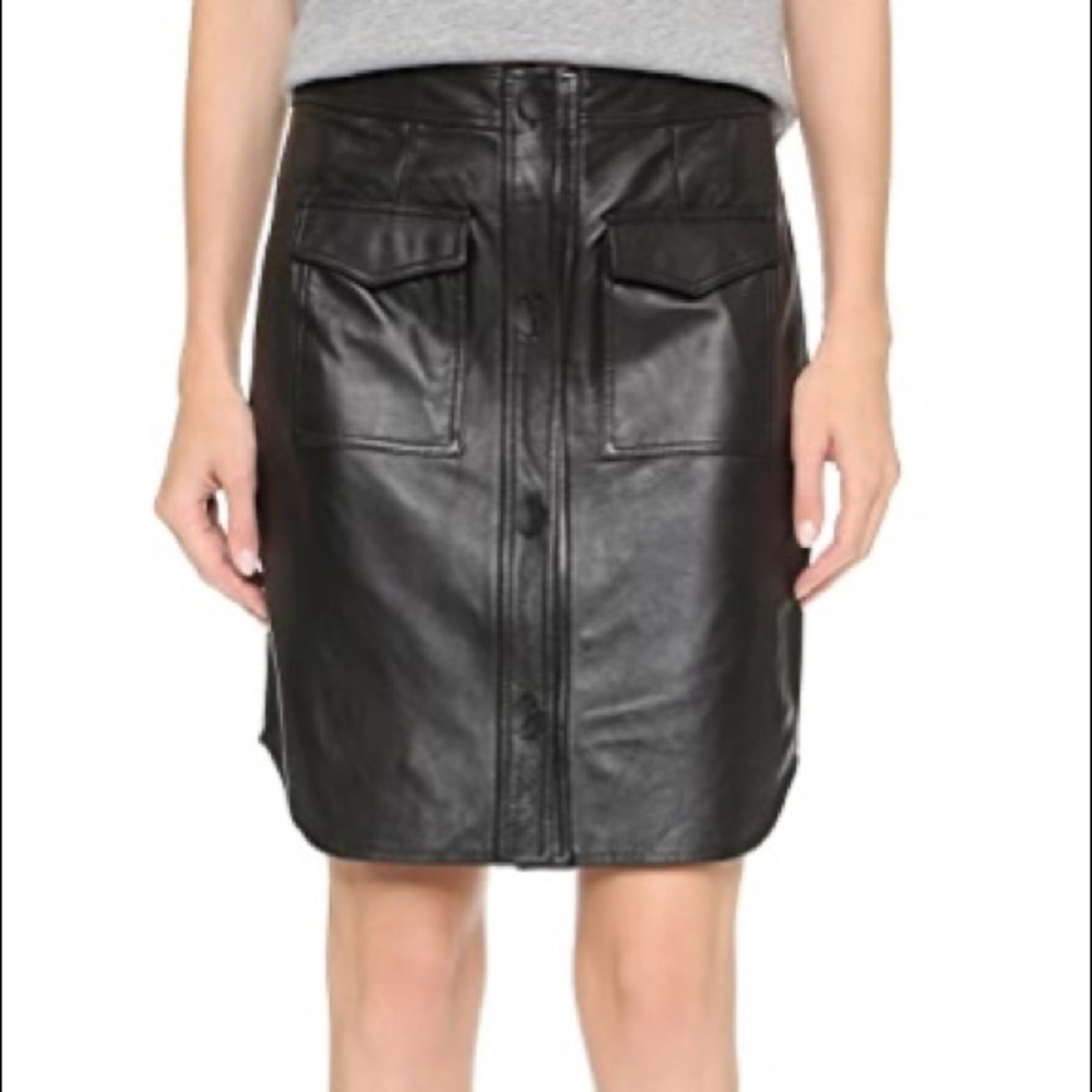 Opening Ceremony Leather Skirt